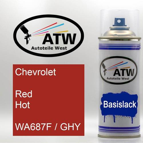 Chevrolet, Red Hot, WA687F / GHY: 400ml Sprühdose, von ATW Autoteile West.